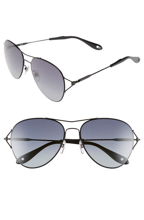 givenchy aiator|Givenchy 56mm Aviator Sunglasses .